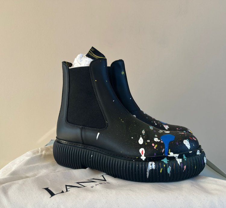 Style Arpege Ankle Boots In Black Multicolor