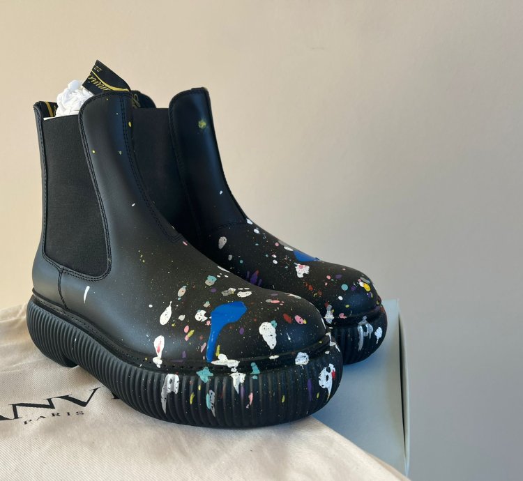 Style Arpege Ankle Boots In Black Multicolor