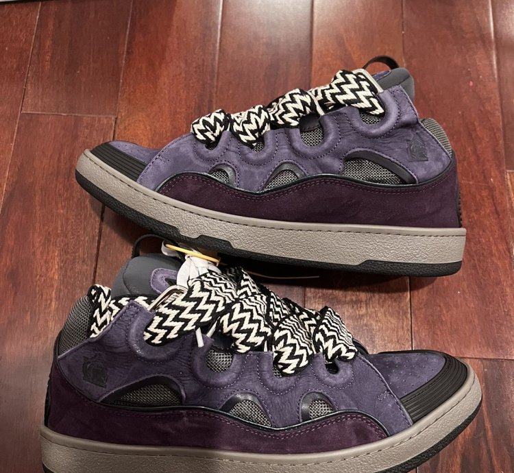 Unworn Lanvin Curb Sneaker Purple Black Gray