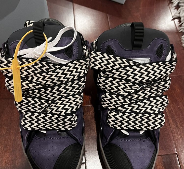 Unworn Lanvin Curb Sneaker Purple Black Gray