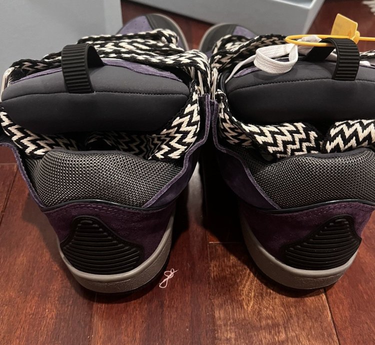 Unworn Lanvin Curb Sneaker Purple Black Gray