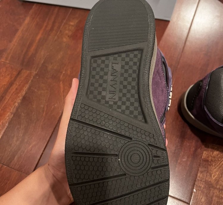 Unworn Lanvin Curb Sneaker Purple Black Gray