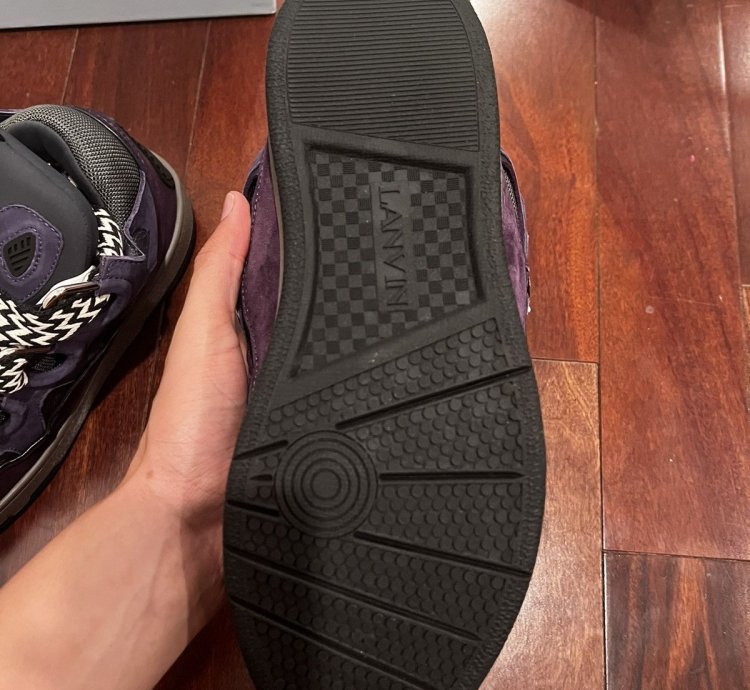 Unworn Lanvin Curb Sneaker Purple Black Gray