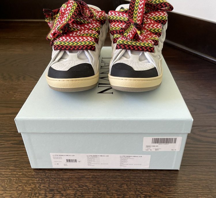 White Leather Curb Sneaker