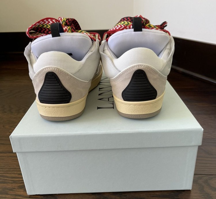 White Leather Curb Sneaker