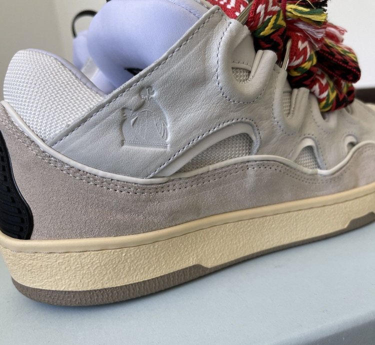 White Leather Curb Sneaker