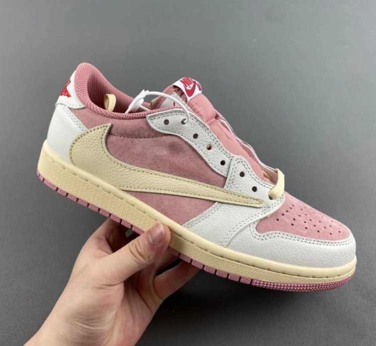 Air Jordan 1 Retro Low Og Sp Travis Scott Sail Shy Pink