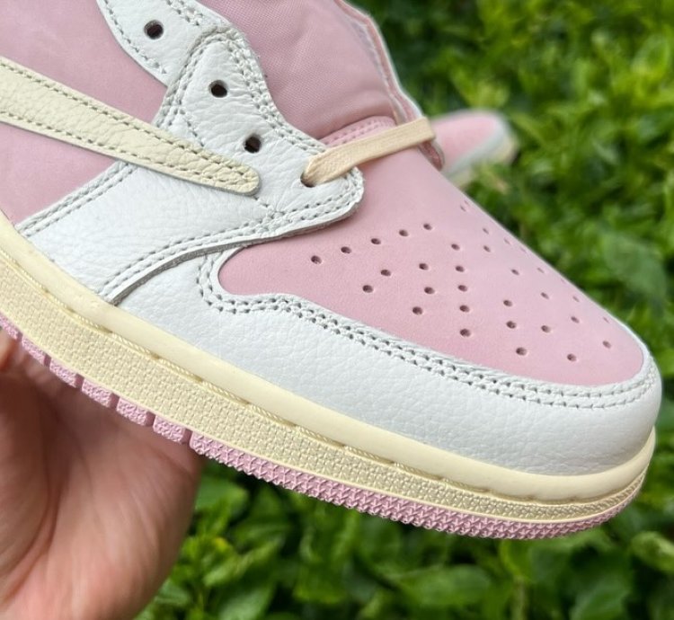 Air Jordan 1 Retro Low Og Sp Travis Scott Sail Shy Pink