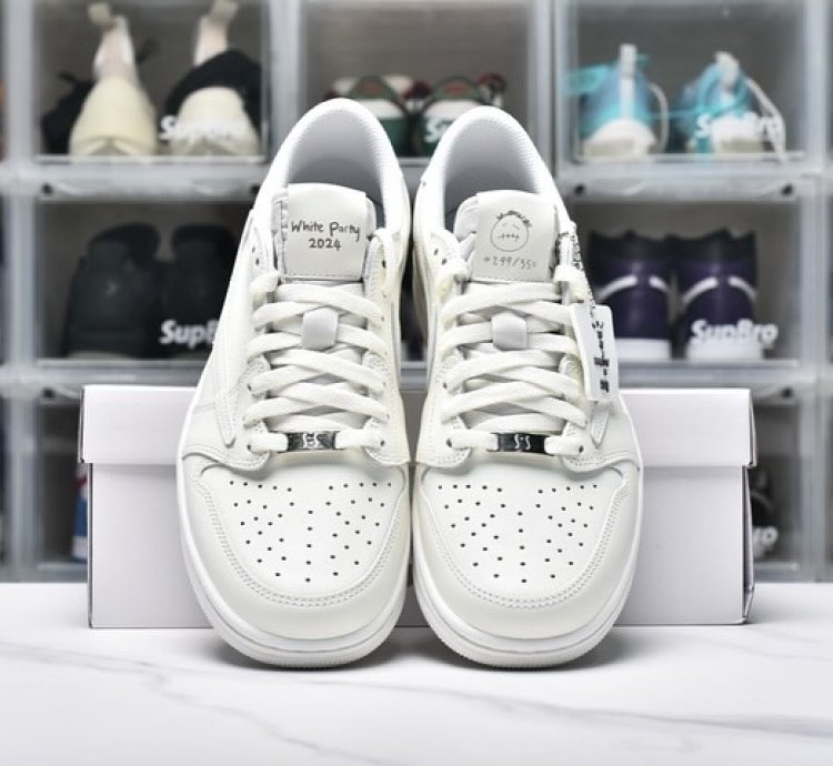 Air Jordan 1 Retro Low Og Sp Travis Scott Michael Rubin White Party