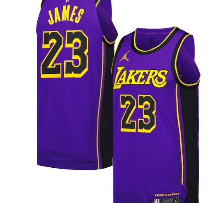 Lebron James Los Angeles Lakers Jordan Brand Authentic Player Jersey - Statement Edition - Purple
