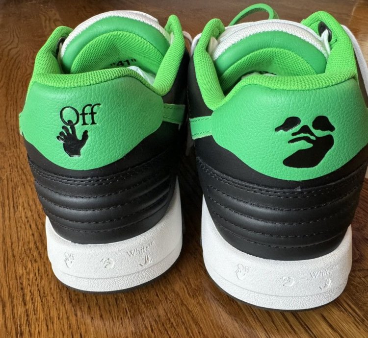 10 Off-white Out Of Office Green Black Ooo 43 Low Tops Logo