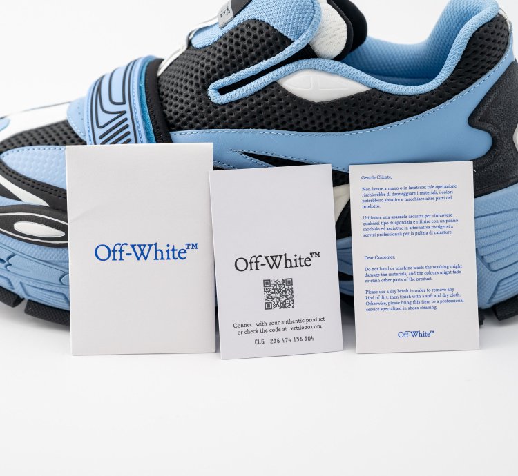 10 Us 43 Eu Off-white Glove Slip On Blue Black Sneakers