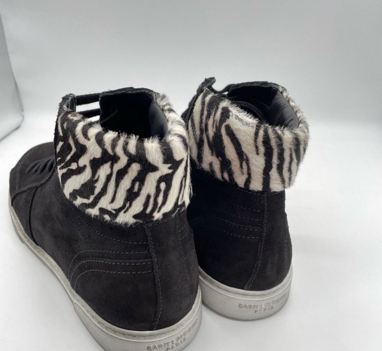 65 Off Saint Laurent Nubuck Hi Top Sneakers