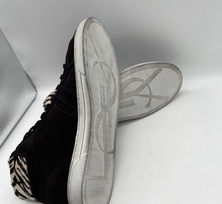 65 Off Saint Laurent Nubuck Hi Top Sneakers