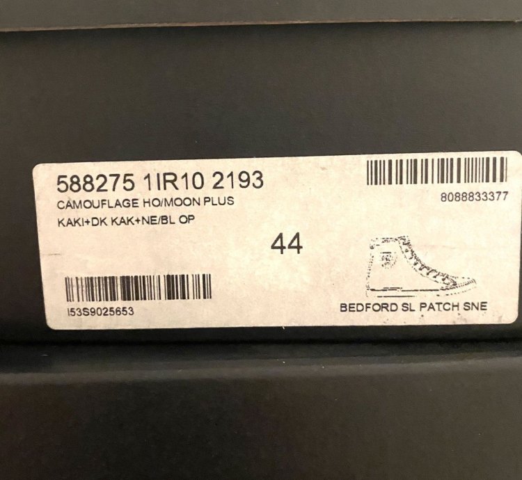 Bedford Camouflage Hi Tops Size 44 Nib
