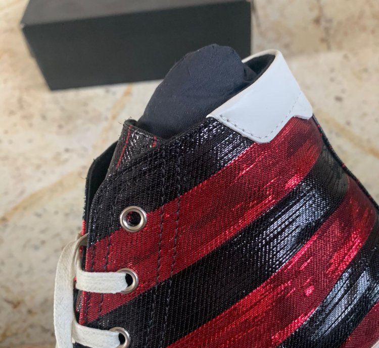 Bedford Di Patch Trainers In Ruby Red Black