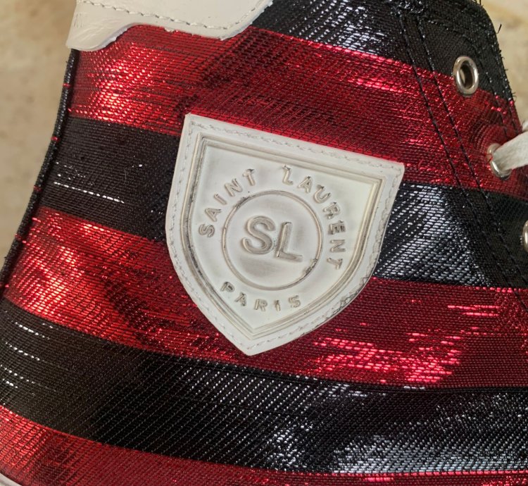 Bedford Di Patch Trainers In Ruby Red Black
