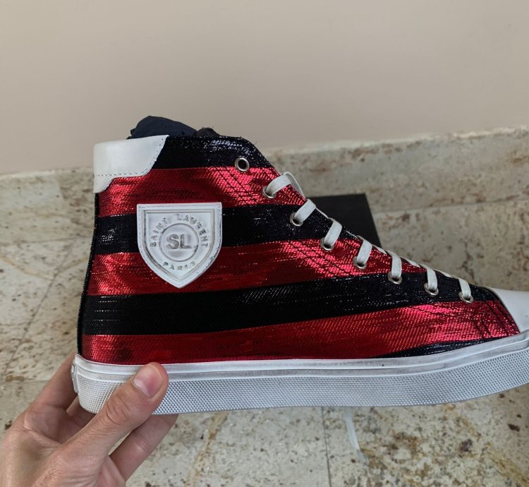 Bedford Di Patch Trainers In Ruby Red Black