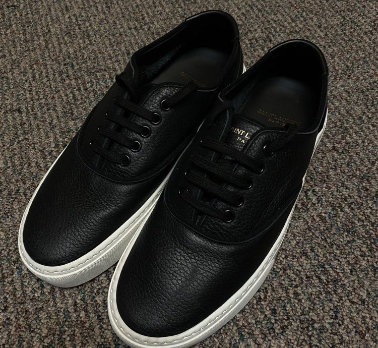 Black Leather Venice Sneaker