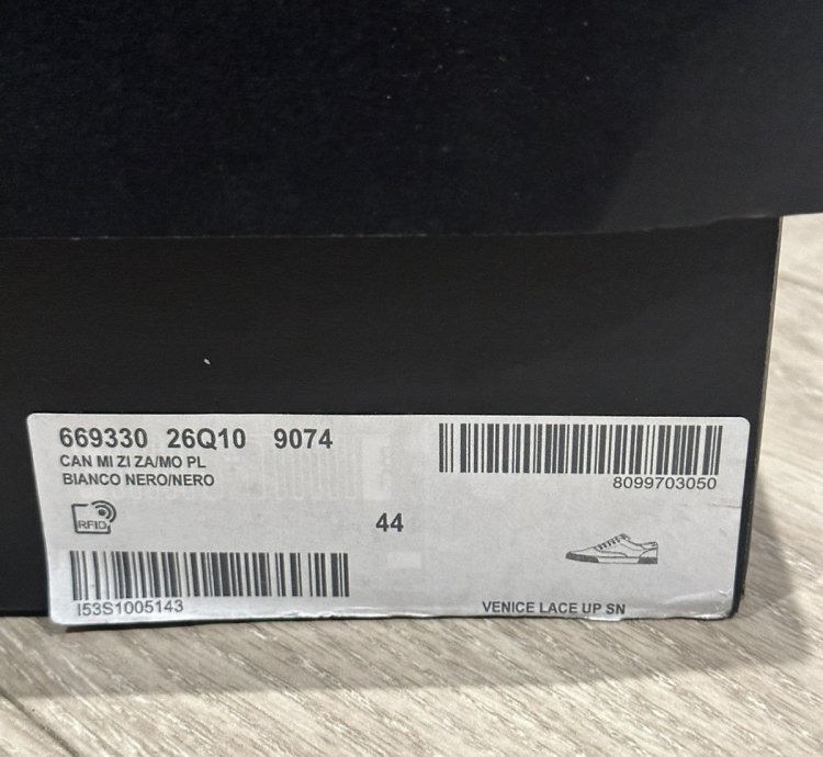 Bnib Abstract Venice Canvas Lace Up Sneakers 44