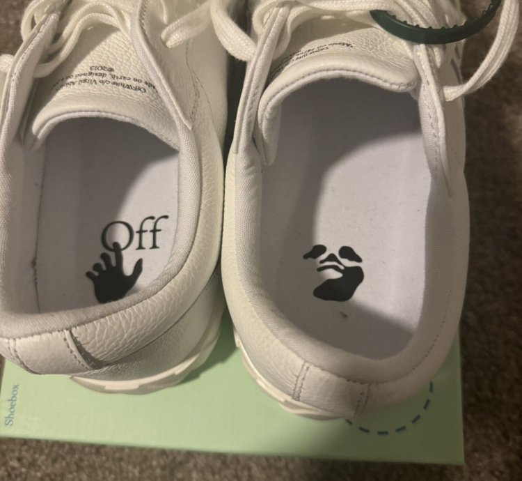 Brand New Off-white Vulcanized Low Top Sneakers