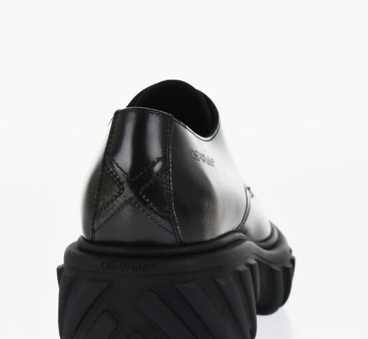Brushed Leather Exploration Derby With Chunky Sole