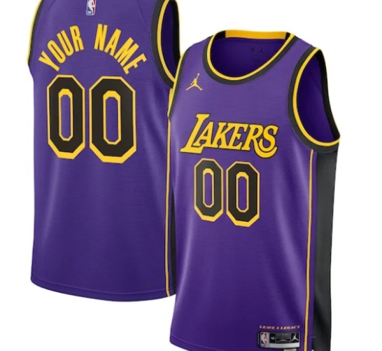 Los Angeles Lakers Jordan Brand Unisex 202223 Swingman Custom Jersey - Statement Edition - Purple