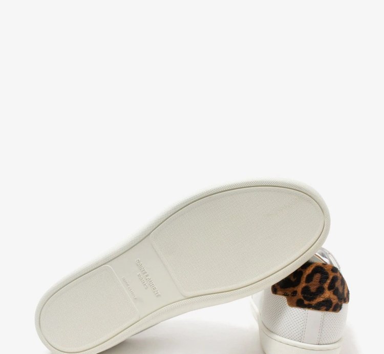 Court Classic Sl 10 White Perforated Leather Trainers