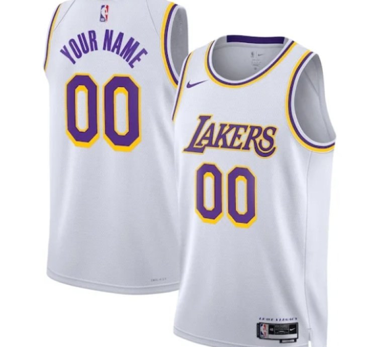 Los Angeles Lakers Nike Unisex Swingman Custom Jersey White - Association Edition