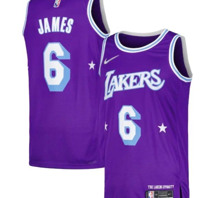 Lebron James Los Angeles Lakers Nike Swingman Player Jersey - City Edition - Purple