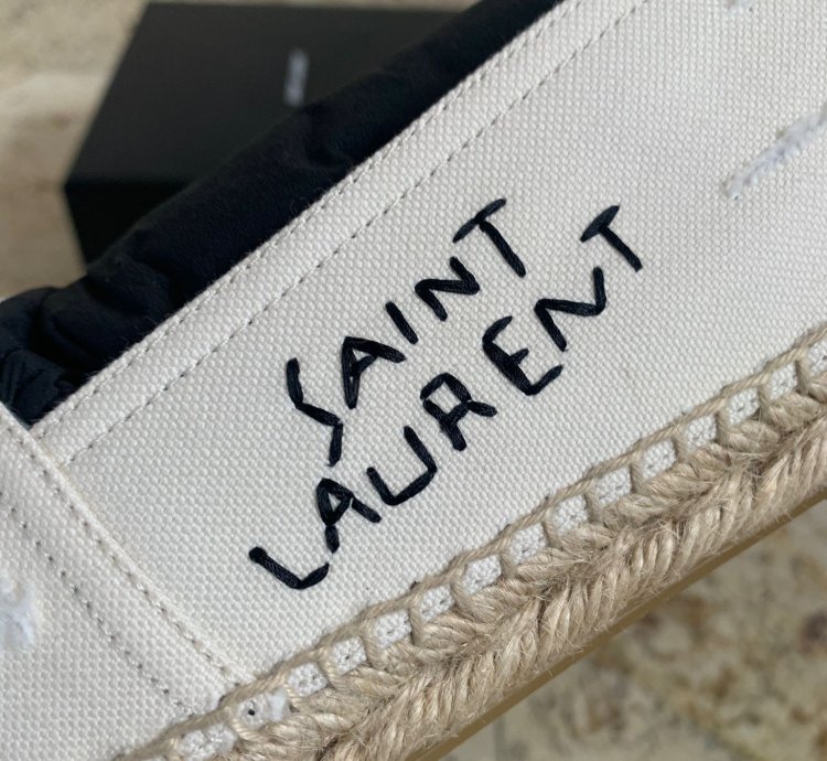 Espadrille 20 Ysl Signature Embroidered