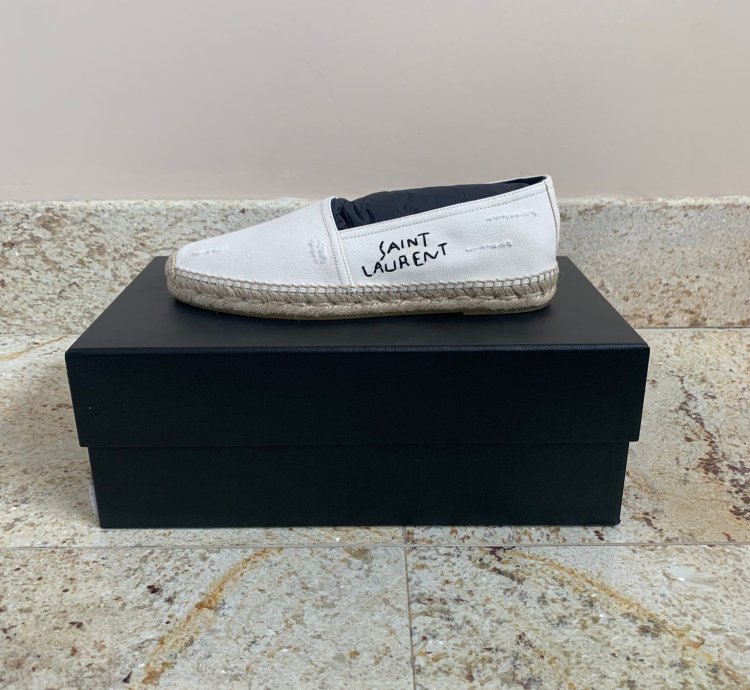 Espadrille 20 Ysl Signature Embroidered