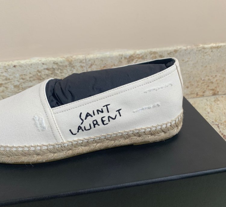 Espadrille 20 Ysl Signature Embroidered