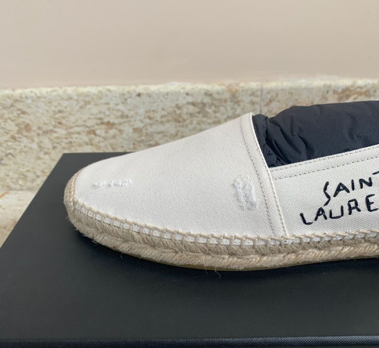 Espadrille 20 Ysl Signature Embroidered