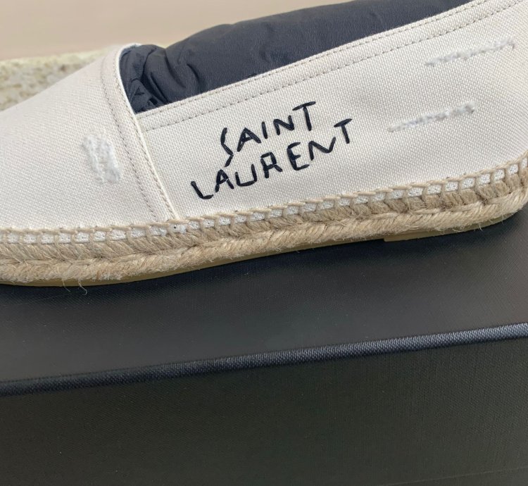 Espadrille 20 Ysl Signature Embroidered