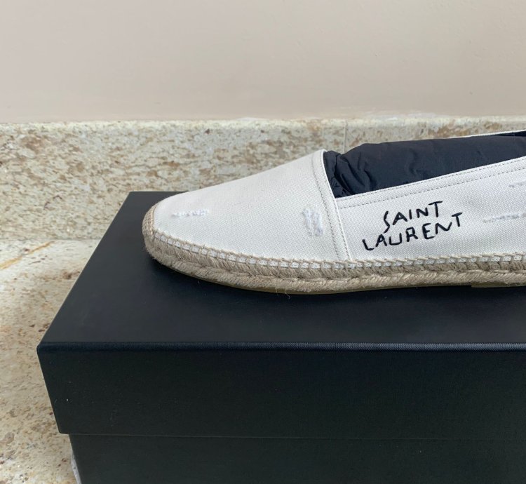 Espadrille 20 Ysl Signature Embroidered