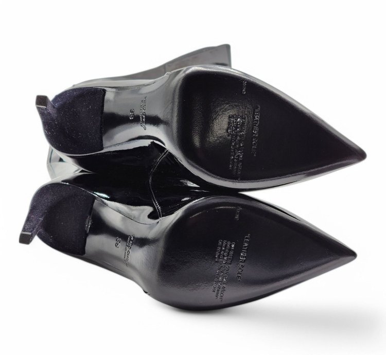 For Walking Leather Boots 100mm - Black 38 7 5us 1425