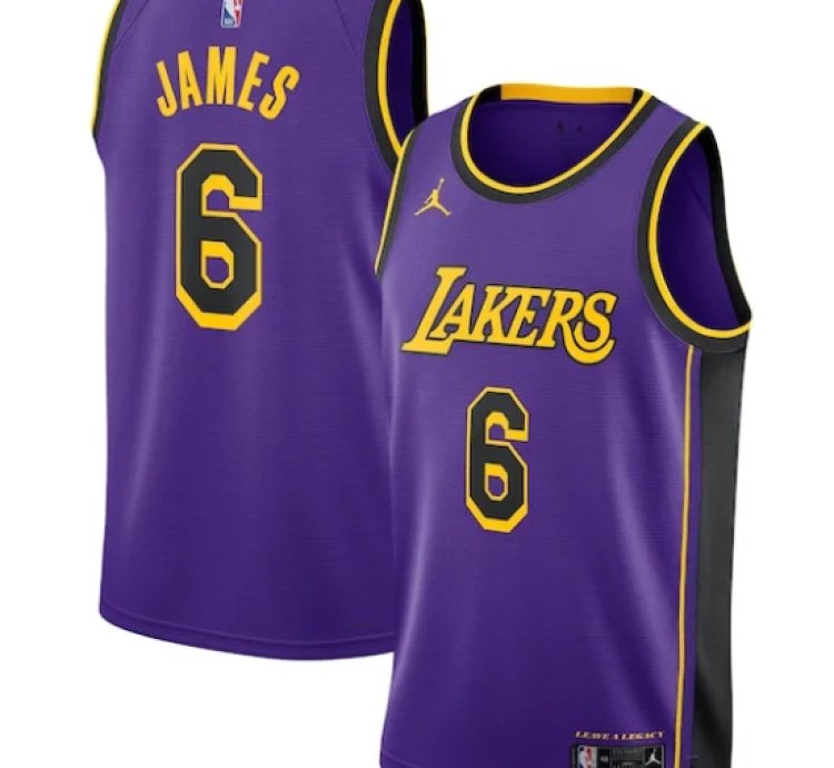 Lebron James Los Angeles Lakers Jordan Brand Unisex Swingman Jersey - Statement Edition - Purple