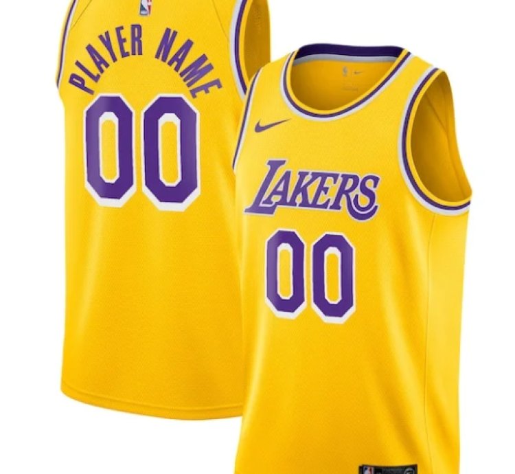 Los Angeles Lakers Nike 202021 Swingman Custom Jersey - Icon Edition - Gold