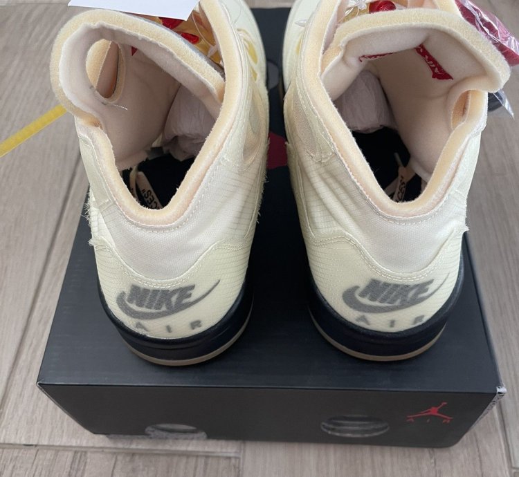 Jordan 5 Retro Off-white Sail Fire Red