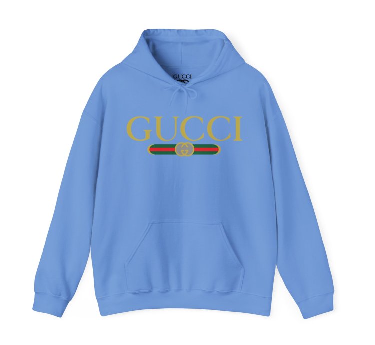 Gucci Gg Logo Carolina Blue Hoodie - Size Usa