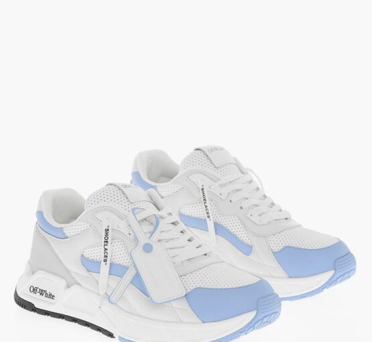 Leather And Fabric Kick Off Low Top Sneakers