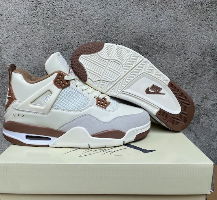 Nike Air Jordan 4 Retro Sb White Brown Sneakers