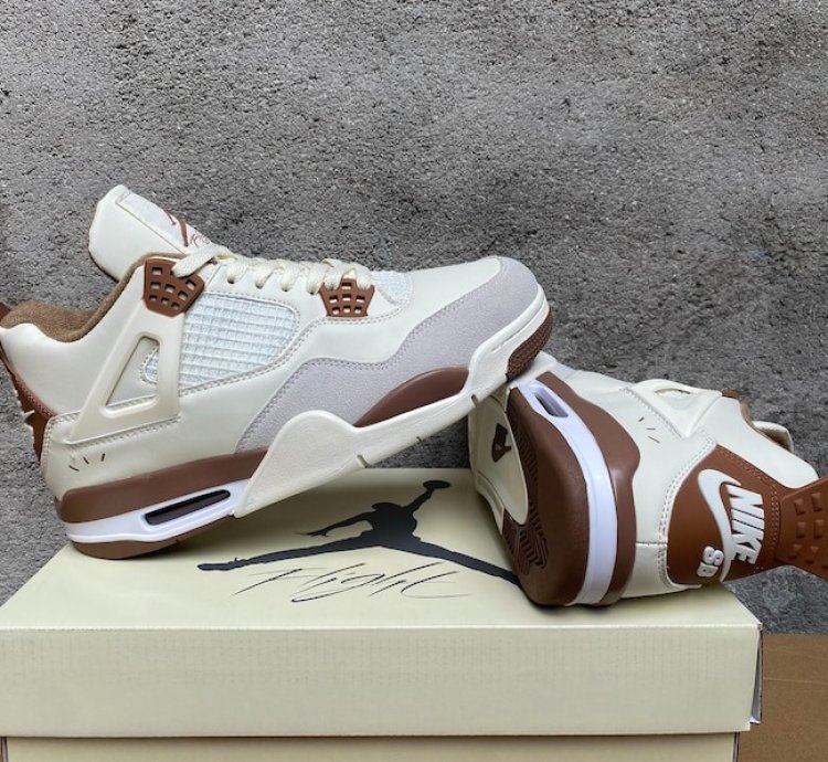 Nike Air Jordan 4 Retro Sb White Brown Sneakers