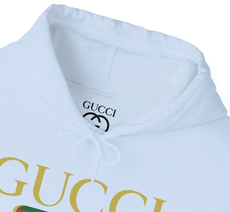 Gucci Gg Logo Light Blue Hoodie - Size Usa