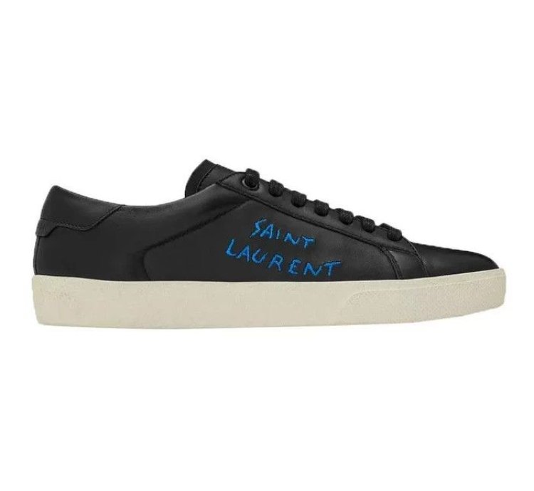 Low Top Logo Sneaker In Black
