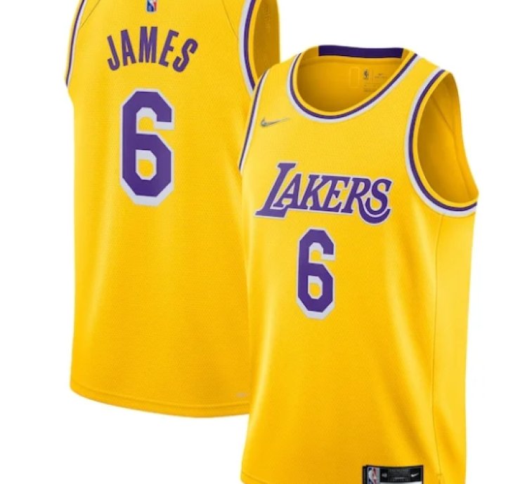 Lebron James Los Angeles Lakers Nike 202122 Diamond Swingman Jersey - Icon Edition - Gold