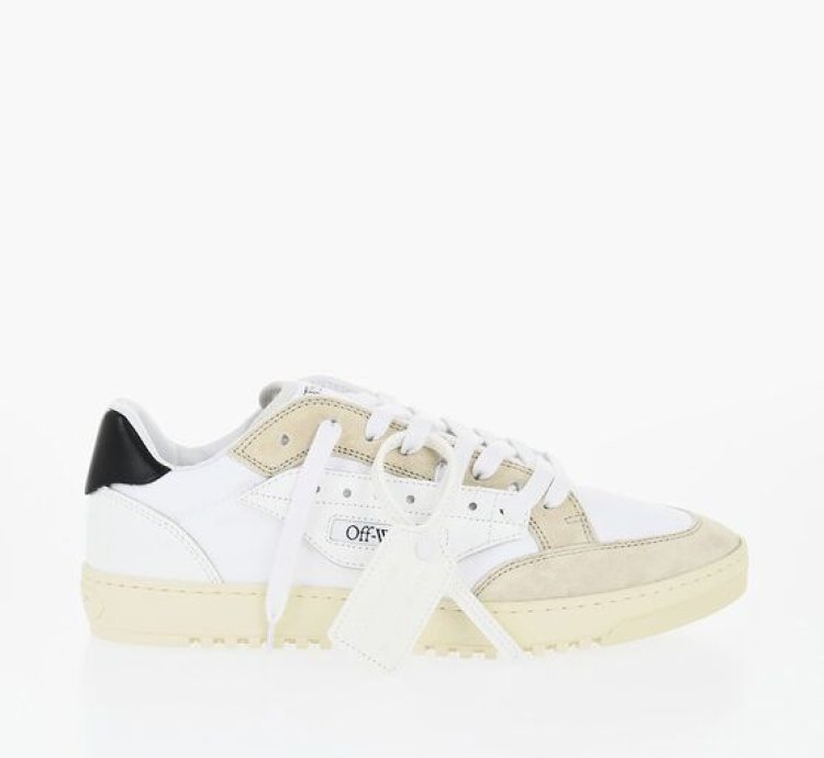 Low-top 5 0 Sneakers With Suede Details