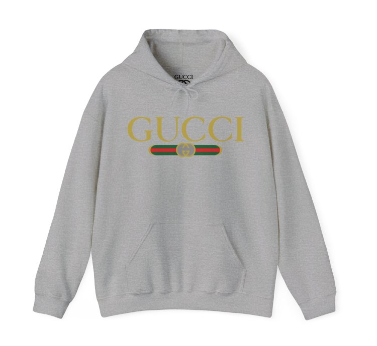 Gucci Gg Logo Grey Hoodie - Size Usa