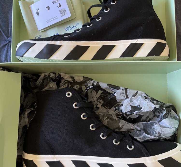 Mid Top Vulcanized Sneakers Off-white Shoes